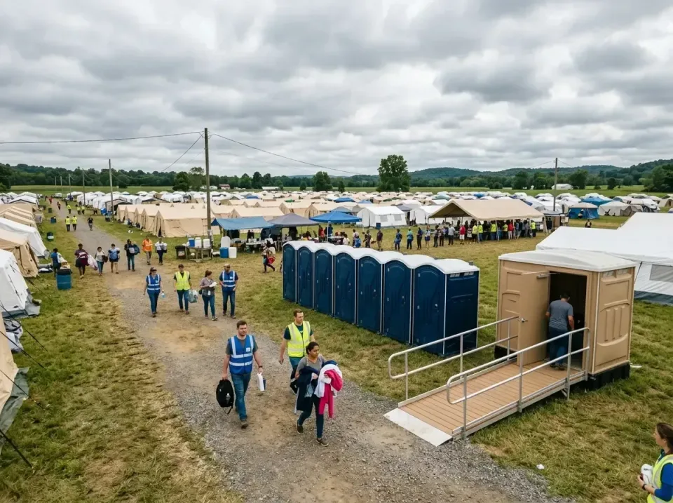 disaster-relief-camp-restrooms-010 — frequently asked questions, Dumpster & Portable Bathrooms Rental in Albany, IN